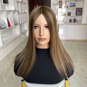 พร้อมส่ง ท็อปเปอร์ผมแท้แบบยุโรป เวอร์จิ้น ดับเบิ้ลดรอว์น เรมี่ ขนาด 6.5"x7" ฐานผ้าไหม สำหรับผู้หญิงที่มีปัญหาผมร่วง - Product Image 4