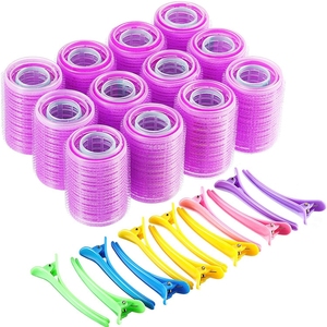 120 pièces de rouleaux à cheveux sans chaleur en plastique avec <span class=keywords><strong>velcro</strong></span>, fer à friser portable, rouleau à friser sans chaleur DIY avec épingles à cheveux - Product Image 2