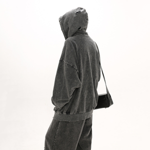 Streetlux Venta al por mayor Comfort 100% algodón Super Dalian Sudadera con capucha Fábrica de logotipo personalizado color sólido cremallera Sudadera con capucha para los hombres - Product Image 4