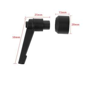 Manija de Aluminio Negra en Forma de L, Ajustable y Duradera, con Rosca Interna y Externa, Sistema Métrico, para Uso Industrial en Exteriores, Venta al Por Mayor - Product Image 2