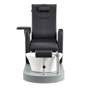 Sillón de Pedicura Reclinable Ajustable con Tazón de Cerámica, Jets Magnéticos, Silla de Spa con Vibración y Masaje para Salón de Belleza - Product Image 3
