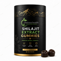 Gummies de Shilajit de l'Himalaya Naturelles OEM, Véganes, Antioxydantes, Complément Énergisant