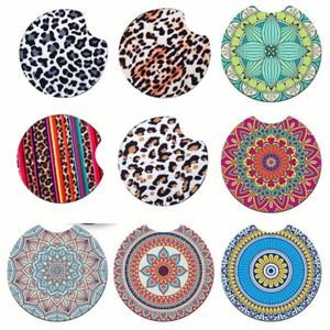 Custom Logo Coaster Personalized Round Coaster Sublimation Printing Coaster <b>Mats</b> Pu Leather Round <b>Table</b> <b>Mat</b> Design <b>Mat</b> - Product Image 5