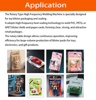 Machine de soudage HF pour emballages de jouets en plastique (PVC, APET, PETG, GAG, TPU) avec plateau rotatif et machine de scellage