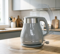 Bouilloire électrique sans fil vintage 1,8 L, 1000-1800 W, base rotative à 360°, arrêt automatique, en acier inoxydable, vente en gros YD-1863
