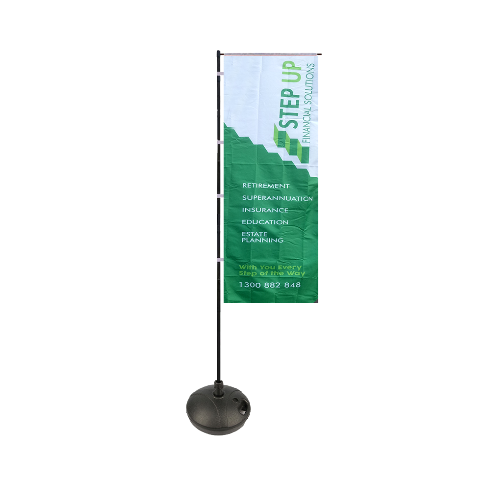 Bandera de 3,5 m + mástil + base