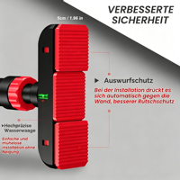 Barre de traction WellShow Sport sans vis pour cadre de porte avec niveau horizontal