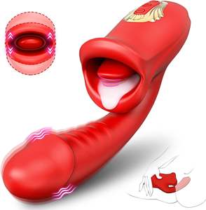 Zunge Rose Sexspielzeug Realistische <span class=keywords><strong>Dildo</strong></span> vibratoren,, Klitoris <span class=keywords><strong>vibrator</strong></span> mit lecken Nippel Kitzler Stimulator Adult Sexspielzeug - Product Image 1