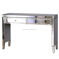 Table console moderne de luxe avec miroir et tiroir en bois et verre MDF pour le salon ou la chambre à coucher Décoration intérieure pour le couloir
