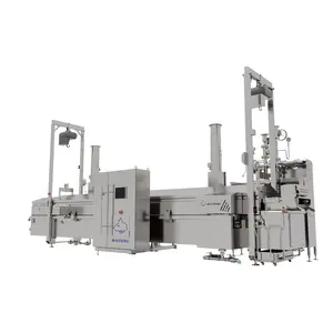 High-end good quality tunnel type continuous fryer to fry chicken, turkey, potato chips and shrimps