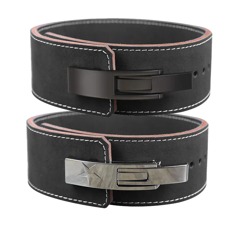 MKAS Wholesale Lever Belt Buckle Custom 10Mm 13Mm Weightlifting Lever Belt Gym Leather Powerlifting Weight Lifting Belt