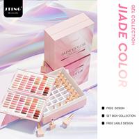 PRO Gel vernis à ongles populaire pour manucure française Jade, collection rose 48 couleurs, avec livre de couleurs offert, boîte, OEM, logo de marque privée unique