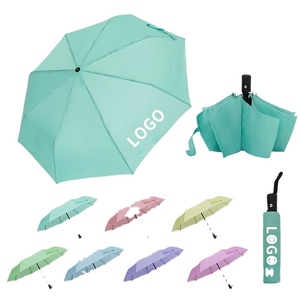 Paraguas Plegable Ligero y Resistente al Viento con Logotipo Personalizado en Colores Pastel Surtidos para Regalos Corporativos - Product Image 1