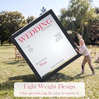 MWE Custom Vogue Wedding Mariage Magazine Photo Booth Box Portable Photobooth pour 1 à 7 personnes pour événement, installation facile