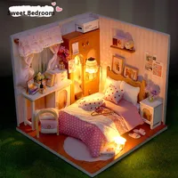 Kit de construction miniature en bois DIY : Maison de poupée éducative à assembler