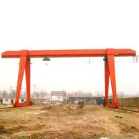 Grue portique électrique monopoutre personnalisée pour intérieur/extérieur, 15-16 tonnes, avec moteur et boîte de vitesses, hauteur de levage 25m, portée 12-30m
