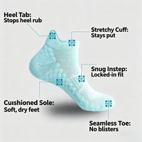 Chaussettes de basketball Elite Spring respirantes avec lettres personnalisables pour jeux en salle, semelle en tissu éponge et soutien de la cheville offert