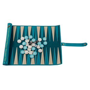 Set di Backgammon Arrotolabile Fatto a Mano PinkStore <span class=keywords><strong>con</strong></span> Superficie Morbida, Gioco da Tavolo Portatile da Viaggio <span class=keywords><strong>con</strong></span> Pedine da 30mm - Product Image 1