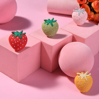 Perles en silicone SHUXIN mignonnes en forme de fraise, sans BPA, pour la dentition des bébés, fabrication de bijoux DIY, cadeaux de fête