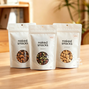 Bolsas verticales con orificio para colgar, aptas para alimentos, con certificación FDA, MOQ bajo, para frutos secos, granola, galletas, 100g, 250g, 500g, 1kg - Product Image 1