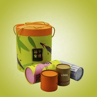 Repérez l'emballage rond fait main de papier de boîte-cadeau de cylindre de la meilleure qualité de luxe UV quantité minimale de commande bas
