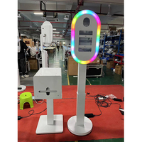 Photomaton instantané pour appareil photo reflex numérique et iPad avec anneau lumineux LED haute luminosité, impression en libre-service, construction métallique