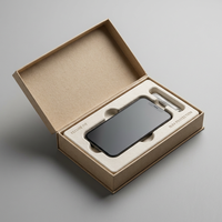 Boîte d'emballage personnalisée pour coques de téléphone avec languette de suspension et fenêtre, gamme complète d'emballages en gros avec impression de logo