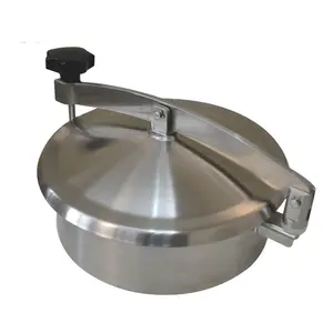 304 或 316L 卫生不锈钢圆形井盖，用于储罐和容器