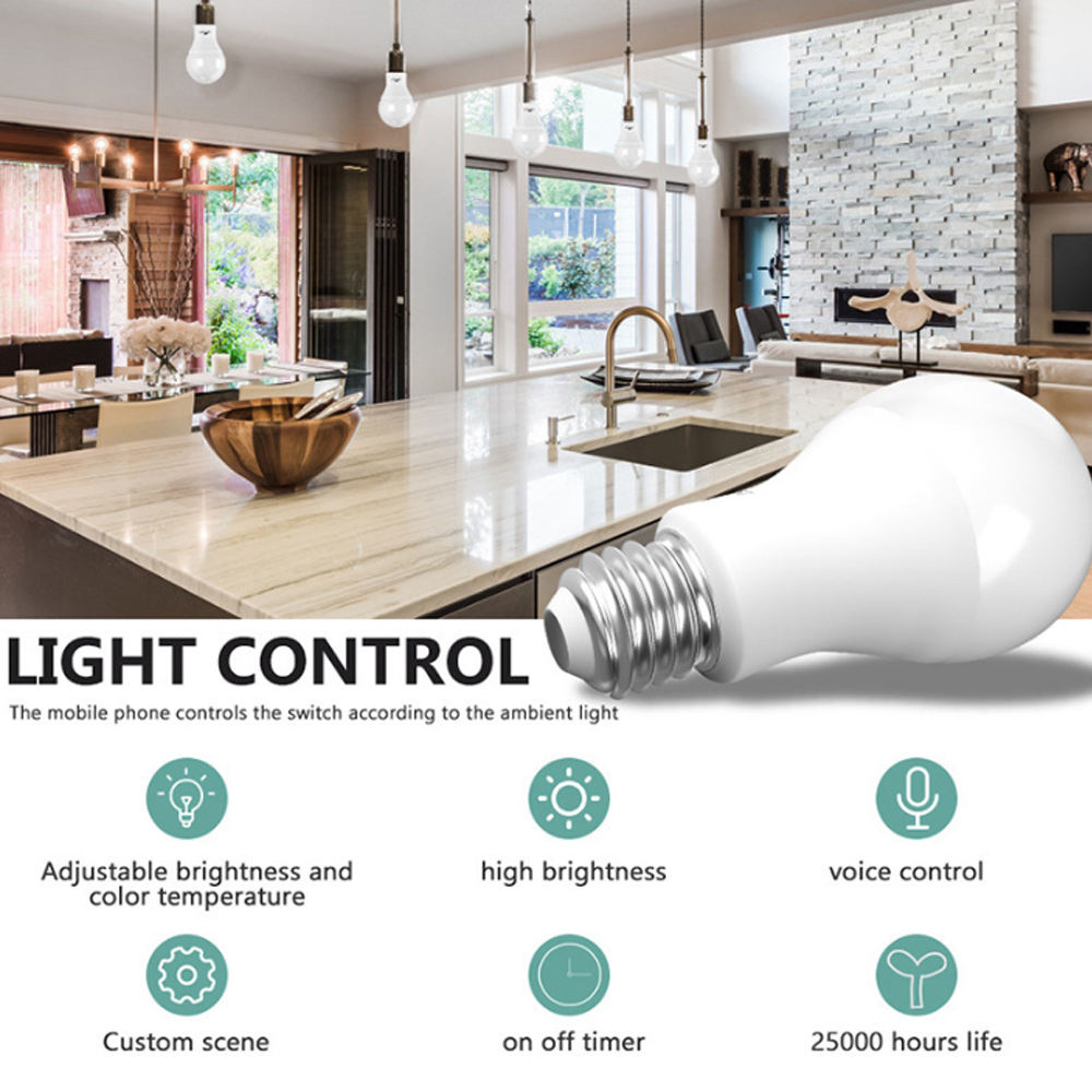 HONPNK E14 Tuya Smart WiFi Light Bulb LED Mobile Phone Timed Voice Remote Control RGB Color Candle Light