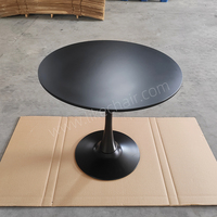 Table à manger ronde en MDF blanc de style moderne pour la conception de la maison ou du bureau