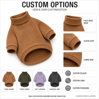 Gilet sans manches en polaire à col roulé pour chien, vêtements pour animaux de compagnie, vêtements pour animaux de compagnie OEM, haut intérieur basique extensible pour animaux de compagnie