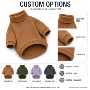 Turtleneck Fleece Dog Sleeveless Vest dog outfitspet <b>clothes</b> oem pet <b>clothes</b> Stretch Pet Basic Inner Top - Product Image 2