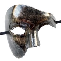 Masques de bal masqué vintage pour hommes, motif floral, PVC, Halloween, carnaval, livraison rapide