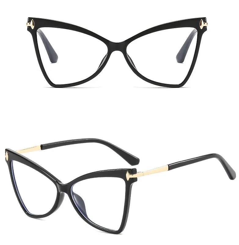 2023 New design Luxury trendy Tr90 cat eye anti blue light glasses spectacle frame optical glasses unisex high quality