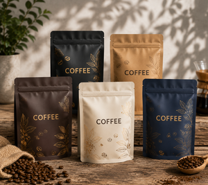 Bolsas de Café con Fondo Plano y Ocho Costuras Selladas, Bolsas de Empaque Personalizadas para Productos Secos, Empaque para Tostadores de Café - Product Image 1