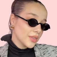Lunettes de soleil ovales unisexes style steampunk avec monture PC et verres en acrylique, protection UV400 pour enfants, mode urbaine, emballage cadeau