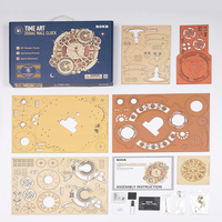 Robotime ROKR Gudang AS LC601 Model Jam Dinding Zodiak Mainan Puzzle Kayu 3D untuk Dropshipping