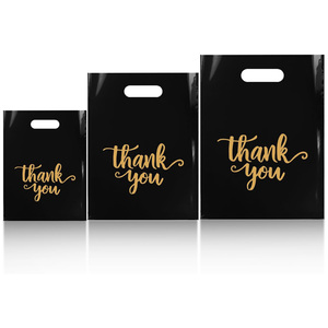 Bolsas de Compras de 9 x 12 Pulgadas con Impresión en Huecograbado, Bolsas de Plástico Reutilizables para Minoristas, Bolsas de Embalaje para Zapatos con Corte Troquelado - Product Image 1