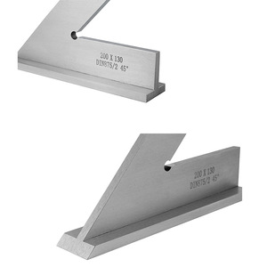 Règle d'angle carrée en acier inoxydable galvanisé à 45 degrés 120*80 Outil de mesure carré d'ingénierie dans un emballage en boîte - Product Image 6