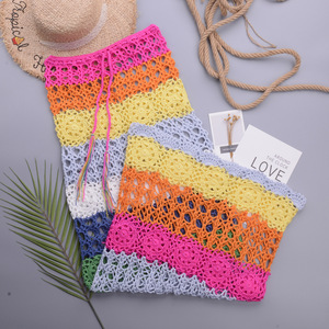 Pronto per la spedizione di <span class=keywords><strong>vestiti</strong></span> donna estate taglia libera Beachwear <span class=keywords><strong>maglia</strong></span> uncinetto Maxi abiti OuYaan - Product Image 5