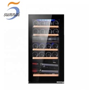 Vente en gros de cave à vin réfrigérée Foshan, 24 bouteilles, double zone, mini-réfrigérateur à vin électrique multifonctionnel