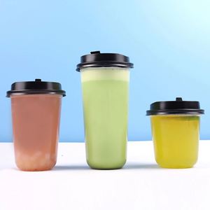 Vaso Desechable Personalizado de Fábrica 90-380/500/700U con Logotipo Impreso, en Forma de U, Transparente, Esmerilado, para Bebidas Frías y Calientes, con Tapa - Product Image 2