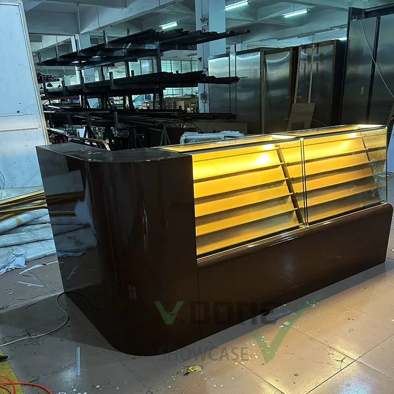 High Quality Wood Cigarette Shop Cabinet Cigarettes Display Racks Tobacco Showcase Customized Counter for Cigar Store Fixture