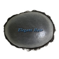 Prótesis Capilares Elegantes para Hombres, de Piel Fina Transparente de 0.04-0.06 MM, PU, Color 1B