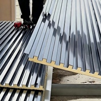Panneaux muraux sandwich en laine de roche gaufrée texturée effet brique, résistants aux intempéries, isolés en EPS, pour rénovation de façade de maison