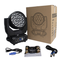 SHEHDS US Europe Warehouse Move Wash Light Dmx512 Zoom Led 19x15w Luces Dj Club Stage Light Moving Head Pub Party Disco Lighting