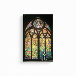 Impression sur toile pour les amateurs de graffitis : Art urbain romantique, toile encollée - Product Image 2