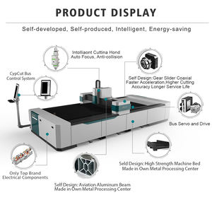 Machine de découpe laser CNC à fibre 6 kW pour tôles, à mise au point automatique, modèle 3015, pour acier et aluminium - Product Image 3