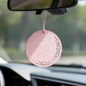 Ambientador de coche integrado de alta calidad con ambientador de coche de papel de fragancia de vainilla y ámbar calmante - Product Image 1