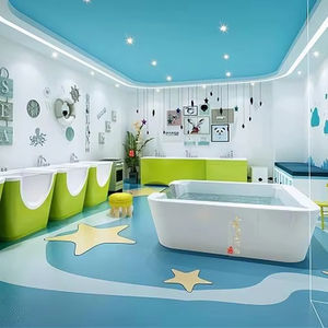 Bañera de bebé hecha a mano de diseñador, piscina infantil moderna con acabado de níquel para conceptos de guardería de lujo y spas de primera calidad para el hogar - Product Image 1